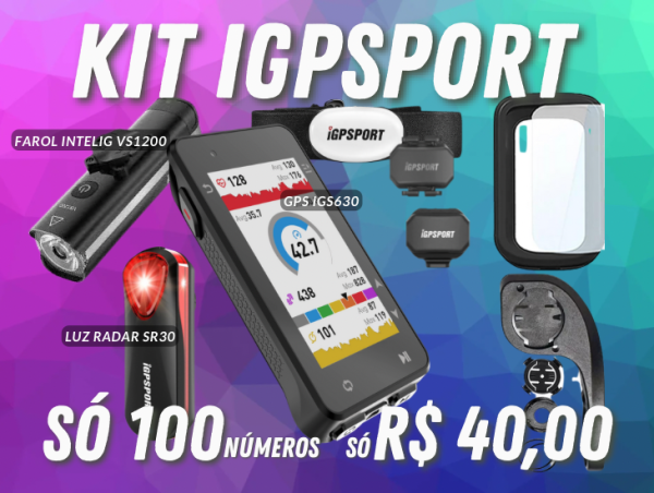 Ed.Acess-042 - Kit IGPSPORT GPS+RADAR+FAROL+ACESSORIOS ou R$2.500,00 no PIX! 