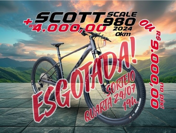 Ed.144 - Scott Scale 980 2024 0km + R$4.000 ou R$9.000,00 no PIX!