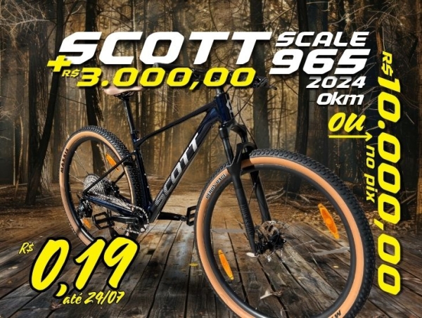 Ed.145 - Scott Scale 965 2024 0km + R$3.000 ou R$10.000,00 no PIX!