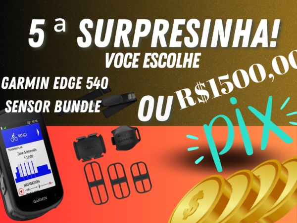 5a.SURPRESINHA - 1 GARMIN EDGE 540 BUNDLE OU R$1500 ( UM MIL E QUINHENTOS REAIS NO PIX )